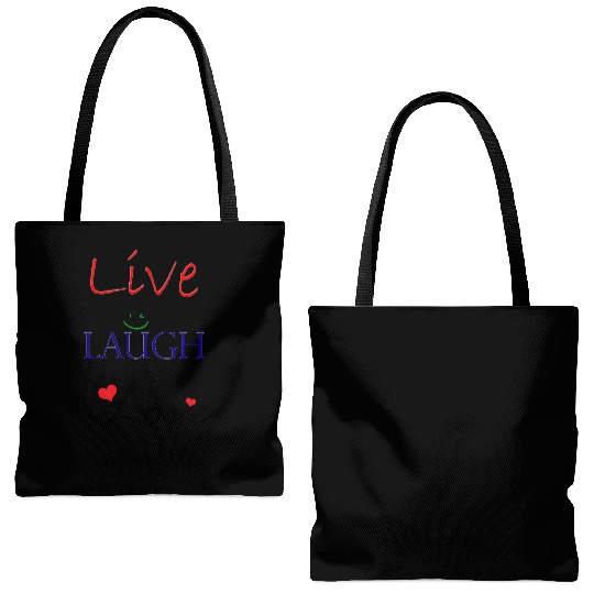 Live Laugh Love Tote Bags (AOP)
