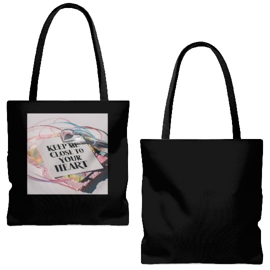 Keep me close to your heart Tote Bags (AOP)
