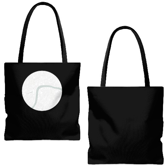 London Map with GPS location Tote Bags (AOP)