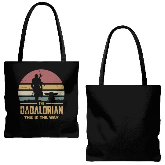 The Dadalorian And Son vintage Tote Bags (AOP)