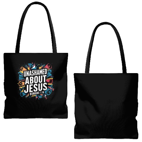 Unashamed About Jesus Tote Bags (AOP)