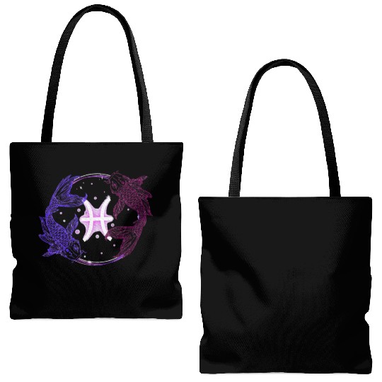 Pisces February March Birthday Horoscope Lover Tote Bags (AOP)