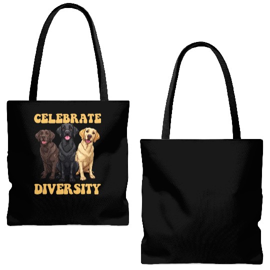 Labrador Dogs CELEBRATE DIVERSITY Retriever Tote Bags (AOP)
