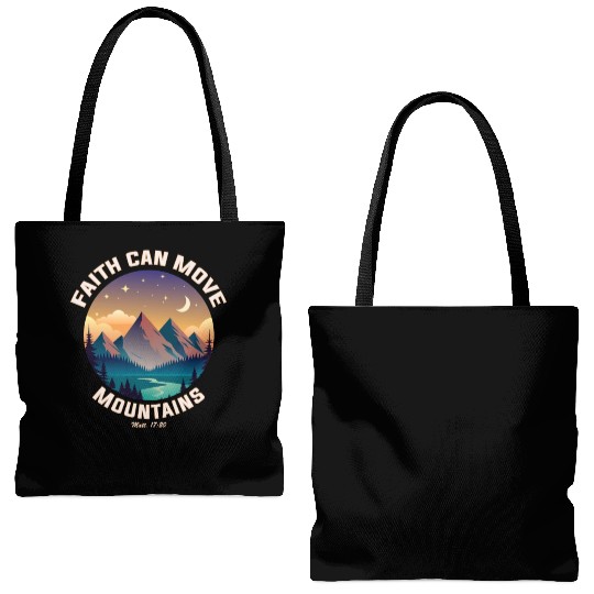 Faith can move Mountains Tote Bags (AOP)