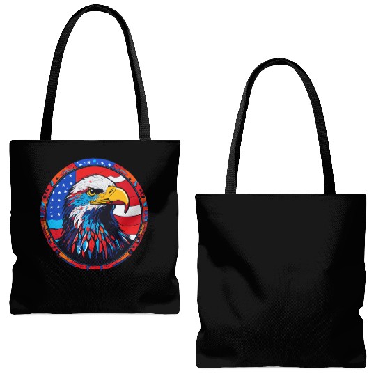 Patriotic Eagle Emblem for Apparel Tote Bags (AOP)