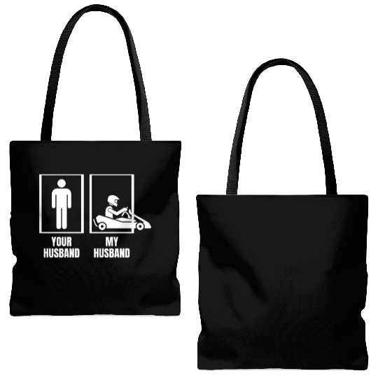 Go Karting Your Husband My Husband Funny Wife Go Tote Bags (AOP)