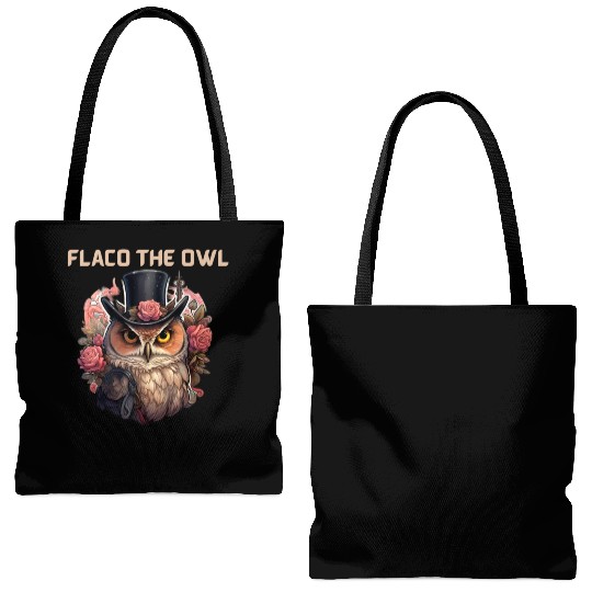 Funny Flaco Owl Premium Tote Bags (AOP)