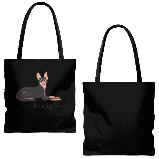Russian Toy Terrier Tote Bags (AOP)