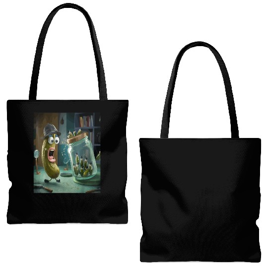 Funny Pickle Surprise Cucumber Pickles Tote Bags (AOP)