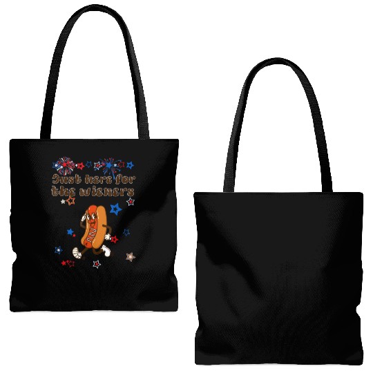 Just Here Wieners Funny Tote Bags (AOP)