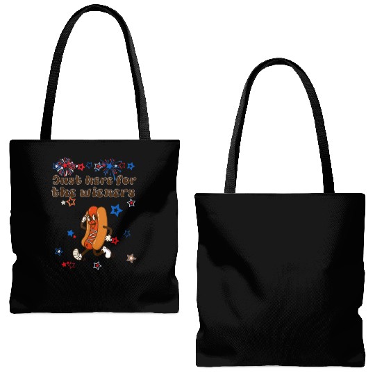 Just Here Wieners Funny Tote Bags (AOP)