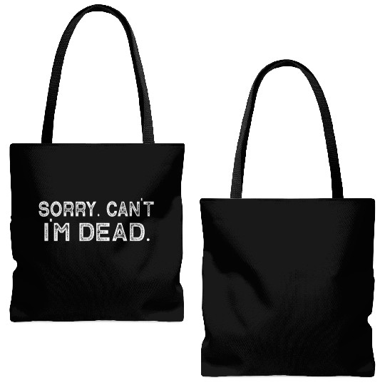 sorry dead Funny opossum design Tote Bags (AOP)