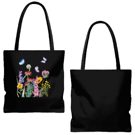 Wild flowers garden Tote Bags (AOP)