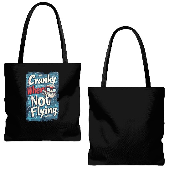 Cranky When Not Flying Tote Bags (AOP)