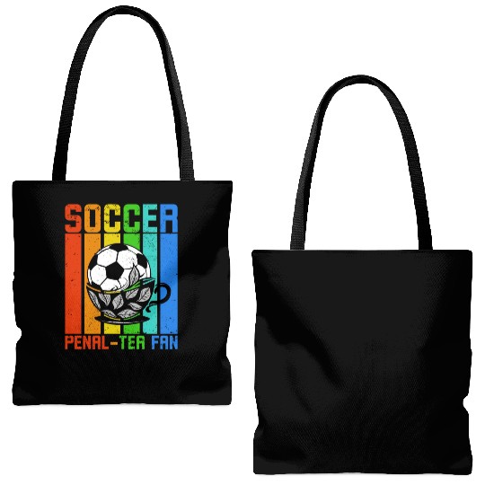 Soccer Penal-Tea Fan Tote Bags (AOP)