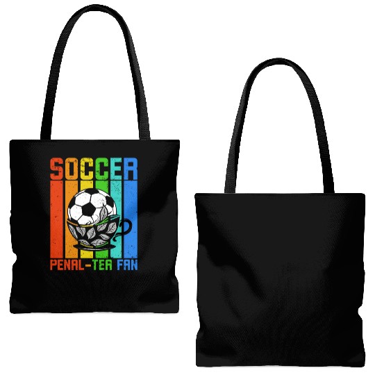 Soccer Penal-Tea Fan Tote Bags (AOP)