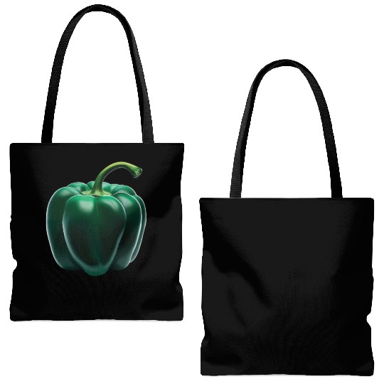 Green Bell Pepper Tote Bags (AOP)