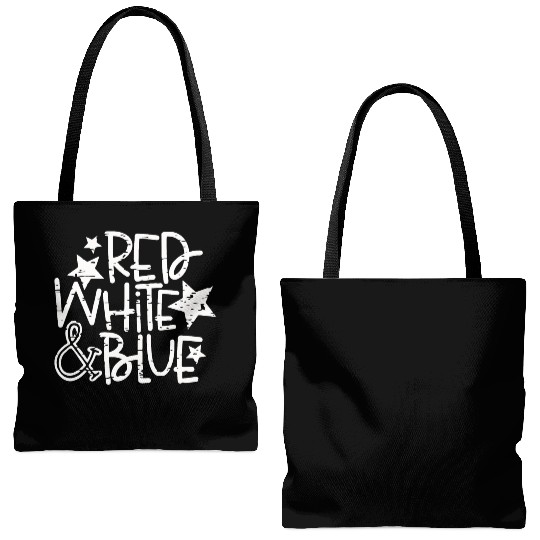 Red White And Blue Tote Bags (AOP)