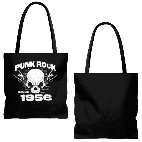 Punk Rock Since 1956 - Skull Rock Hands 68th Tote Bags (AOP)