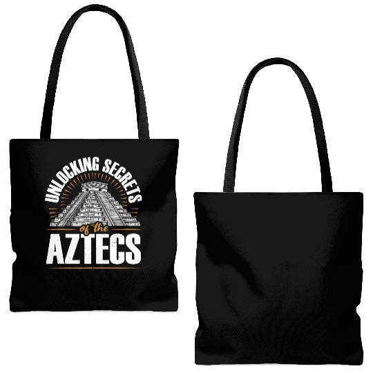Aztec Pyramid Mayan Indigenous Mexican Aztec Tote Bags (AOP)