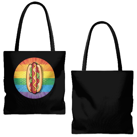 LGBTQ Hot Dog Tote Bags (AOP)