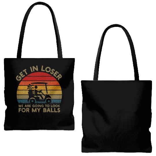 Get In Loser Look For My Golf Ball Golf Cart Tote Bags (AOP)