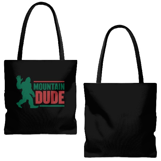 Mountain Dude Tote Bags (AOP)