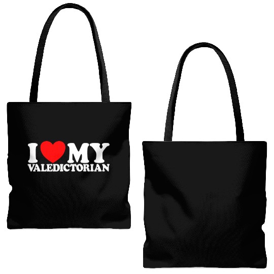 I Love My Valedictorian Graduation Valedictorian Tote Bags (AOP)