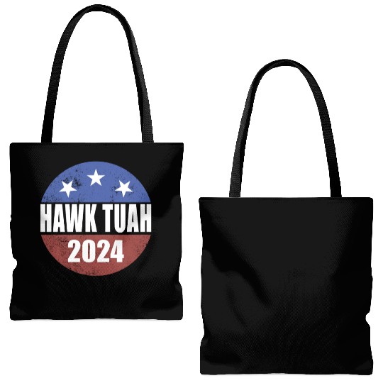 Hawk Tuah 2024 Election Button Hawk Tuahhawk tuah Tote Bags (AOP)