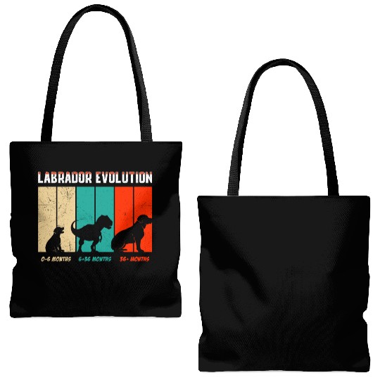 Labrador EVOLUTION Labrador Lovers Funny Tote Bags (AOP)
