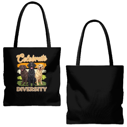 Labrador Retriever CELEBRATE DIVERSITY Labrador Tote Bags (AOP)
