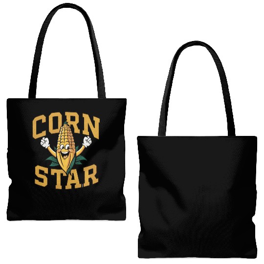 Funny Farm Food Tote Bags (AOP) Corny Cob Farmer Corn Star