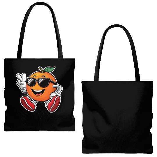 Funny Orange Fruit Relaxing Tote Bags (AOP)