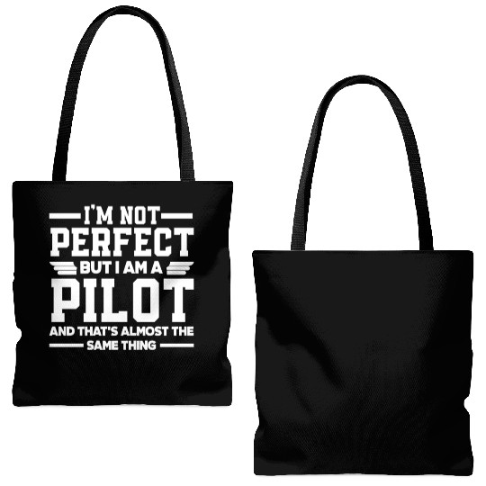 Pilot Funny Saying Pilots Tote Bags (AOP)