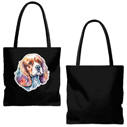 American Cocker Spaniel Watercolor Tote Bags (AOP)