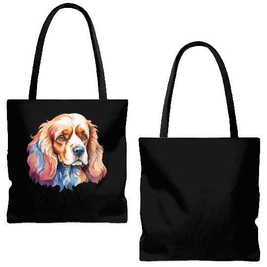 American Cocker Spaniel Watercolor Tote Bags (AOP)