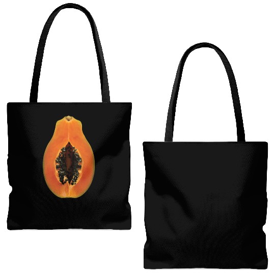 Papaya Realistic Tote Bags (AOP)