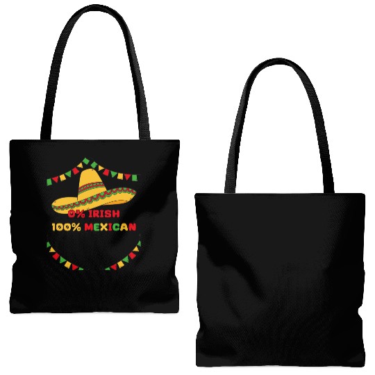 zero percent irish 100 percent mexican Tote Bags (AOP)