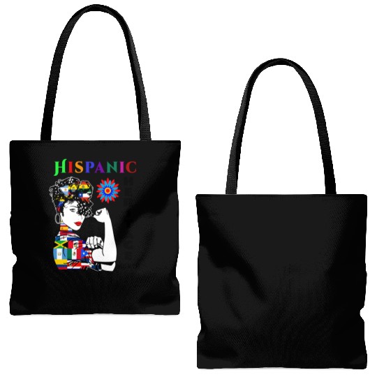 Hispanic Heritage Month Latino Countries Flag Tote Bags (AOP)