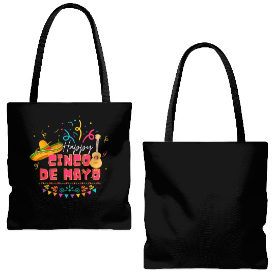 Happy Cinco De Mayo Mexican Fiesta Tote Bags (AOP)