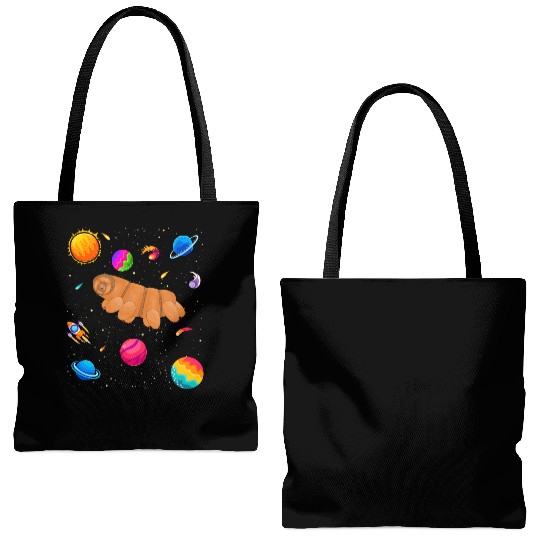 Tardigrade Space! Nerd, Geek Microbiology Science Tote Bags (AOP)