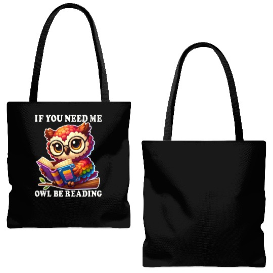 If you need me Owl be Reading Owl Tote Bags (AOP)