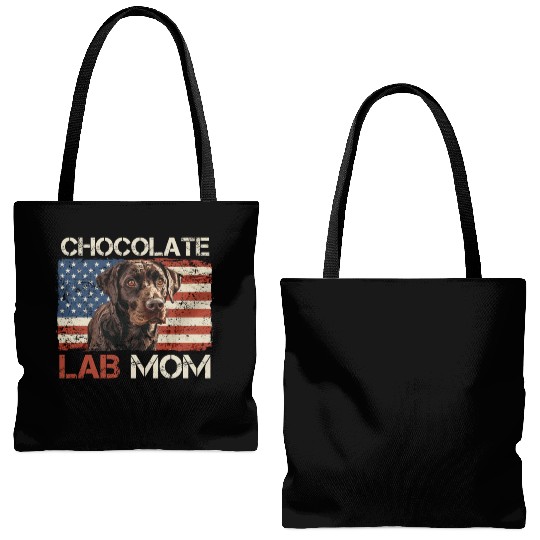 Labrador Retriever CHOCOLATE LAB MOM Labrador Tote Bags (AOP)
