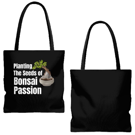 Planting The Seeds Of Bonsai Passion Spiritual Tote Bags (AOP)