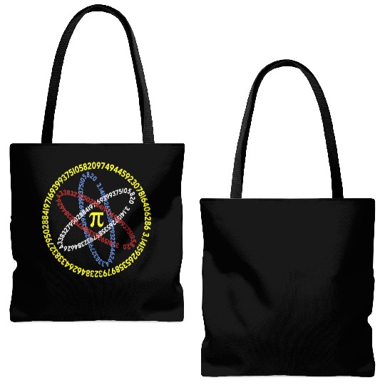 Math Lover Pi Day Atom Symbol Numbers 3.14 Tote Bags (AOP)