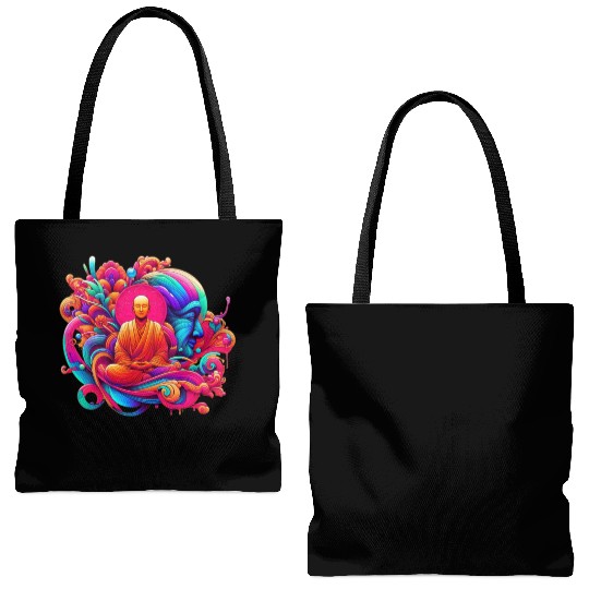 Monk Positive Vibes Tote Bags (AOP)