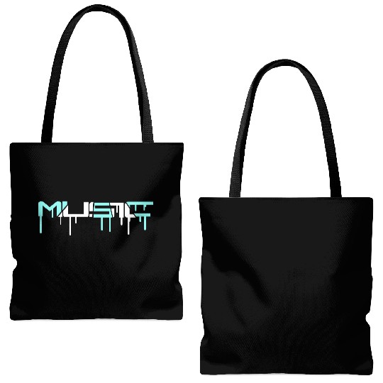 Music Text Letters Quote Saying Graffiti Drops Tote Bags (AOP)