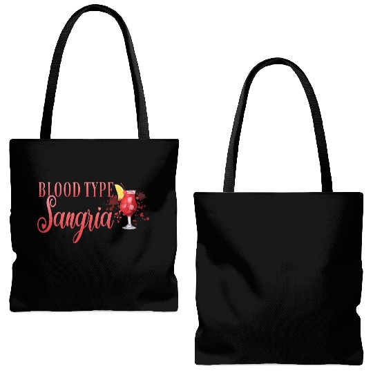 Cocktail Bartender Blood Type Sangria Tote Bags (AOP)