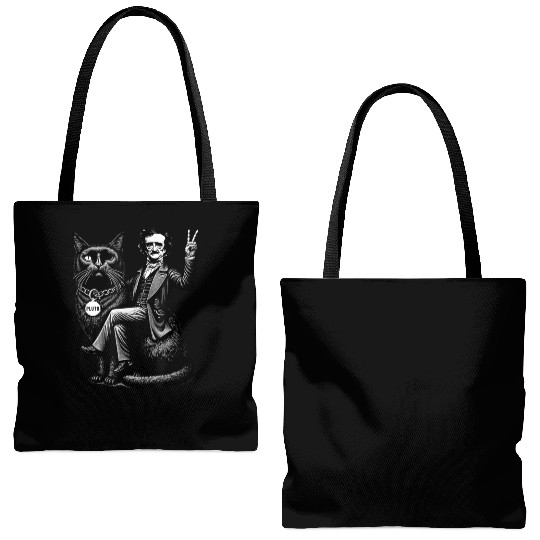 Edgar Allan Poe Riding Tote Bags (AOP)