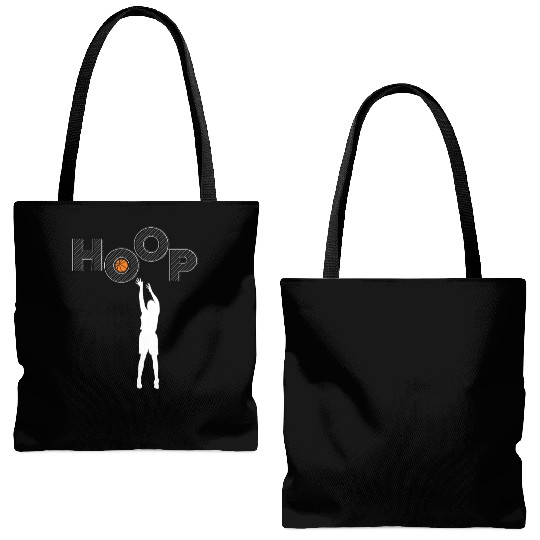 HOOP I love basketball Tote Bags (AOP)